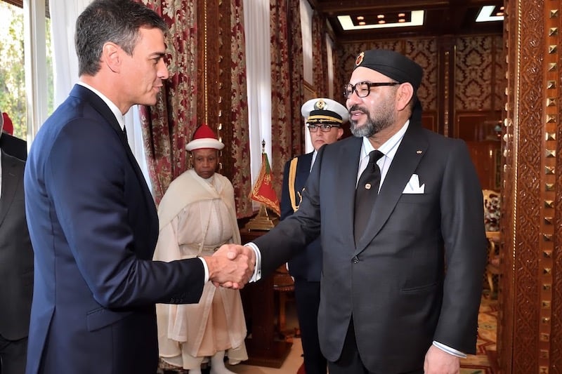 الملك محمد السادس يستقبل بيدرو سانشيز رئيس حكومة المملكة الإسبانية