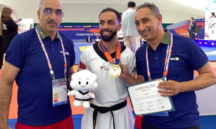 أيوب أدويش يتوج بالذهب في كوريا ويقود تألق المنتخب المغربي للباراتايكوندو
